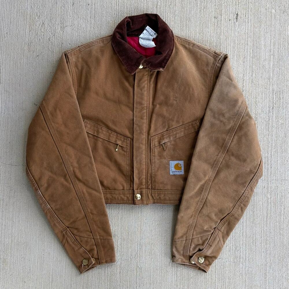 Carhartt cropped detroit style brown work wear jacket